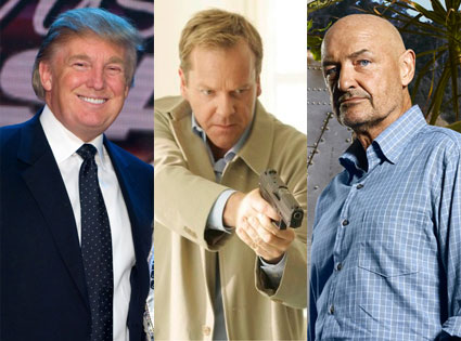 KIEFER SUTHERLAND, Terry O'Quinn, Donald Trump KIEFER SUTHERLAND, Terry O'Quinn, Donald Trump